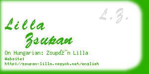 lilla zsupan business card